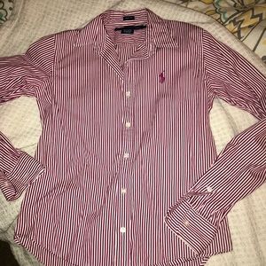 Skinny Stripe Polo Ralph Lauren Button Down
